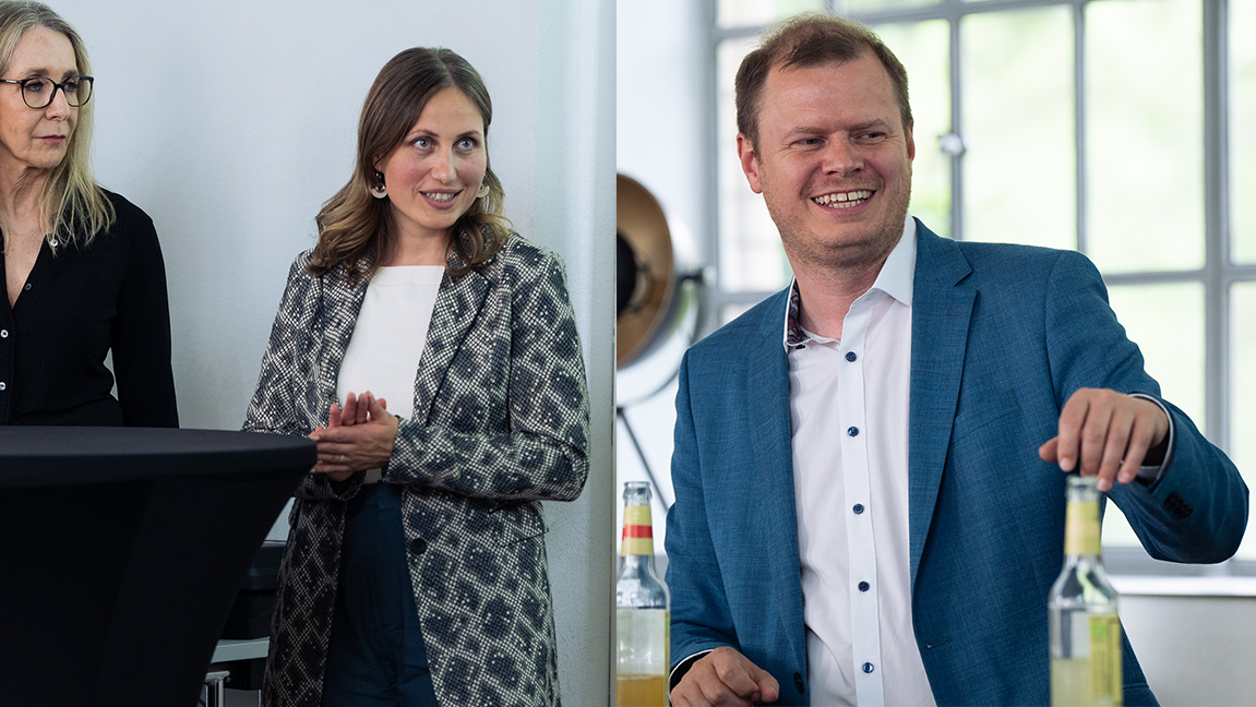 Corproate Atmosphäre Expertin, Ina Kaiser und Oberbürgermeister Michael Salomo, Heidenheim Corinna Schmidt, Ina Kaiser, Michael Salomo